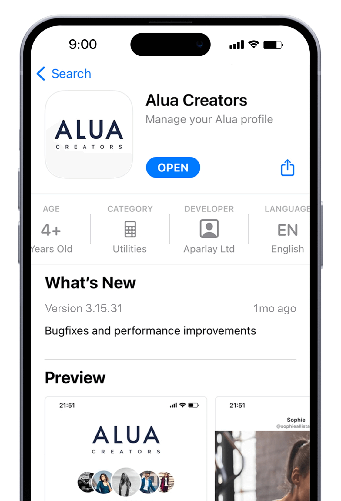 Download Alua Messenger on iOS to reach out to customers