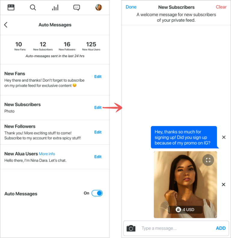 Paid Chat on Alua
